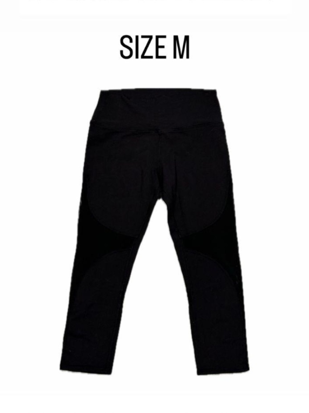 Alo Yoga High-Waist Coast Mesh Capri Leggings in Black - Size Medium